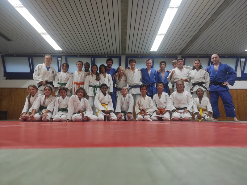 Lario judo e Mon in allenamento con Giulia Cantoni a Caslano